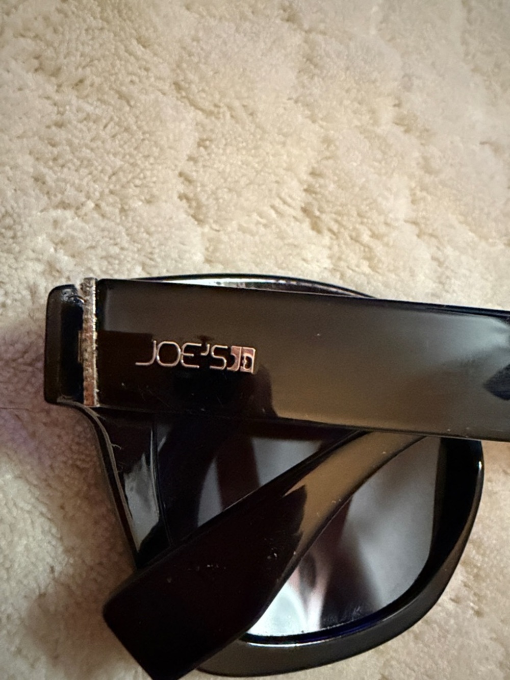 Joe's Jeans Glossy Black Cat-Eye Sunglasses
